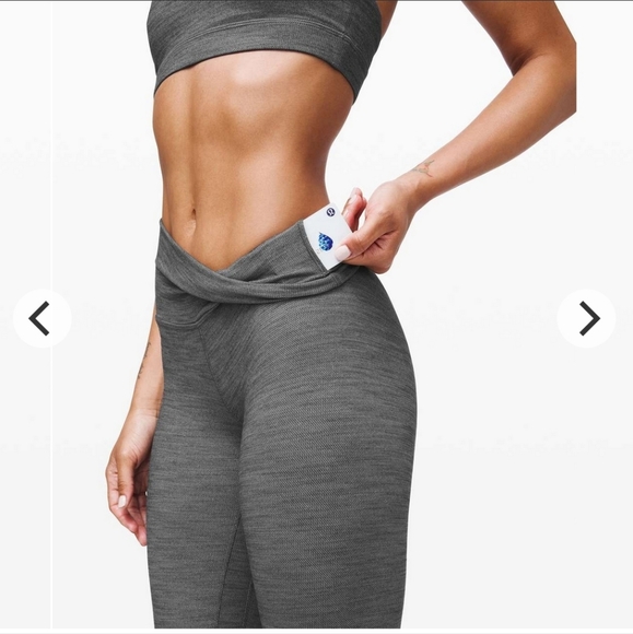 Lululemon Align Pant II 7/8 25" - Mini Heathered Herringbone Black - Size 0 - Picture 5 of 16